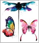 3 pcs Wings Art Temporary Tattoo Bu