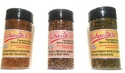 Schwartz's Deli Trio Seasoning Pack (Steak and Beef Spice 160 gr. and Poultry Seasoning 150gr. and French Fry Seasoning 220gr.)