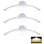 JACKAL® 6 Watt Led Mirror Picture Wall Light with Adjustable Arm, Warm White - Pack of 3 | Wall Mounted Lighting Fixtures | Bathroom Over Mirror Lamp Sconces | Make-up Mirror Front Lamp