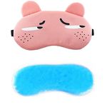 Jenna Dot Cartoon Polyester Ice Gel Eye Mask For Insomnia, Meditation, Puffy Eyes and Dark Circles - Pink