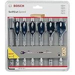 Bosch Professional 7 pcs. SelfCut Speed Spade Bit Set (for Wood, with Extender, 1/4 inch Hex Shank, Ø 16 - 32 mm, Accessories for Impact Drills)