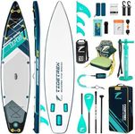 TIDETREK 11'6" Inflatable Stand Up Paddle Boards, Premium SUP Accessories, Non-Slip Comfort Deck for Youth & Adults (Midnight Tide/Kayak Seat)