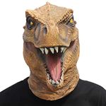 CreepyParty Dinosaur Head Mask Novelty Halloween Costume Party Animal Jurassic Full Head Latex Mask