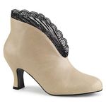 Pleaser Pink Label Women?s Jenna-105 Boots, Beige (Cream Faux Leather-Blk Lace), 9 42 EU