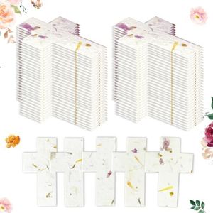 Handmade Heart Shaped Dried Flower Petal Paper 100 Pack (Cross(100pcs))