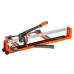 TILER 32 Inch Manual Tile Cutter, Professional Porcelain Ceramic Tile Cutter All-Iron Frame with Adjustable Laser Guide, Tungsten Carbide Cutting Wheel, Dual Rugged Iron Rails 8102G-2G