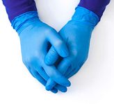 eatasty Multi-Purpose Vinyl Gloves, Powder Free, Disposable, Extra Strong - Box of 100 - Blue - UK SELLER(M)