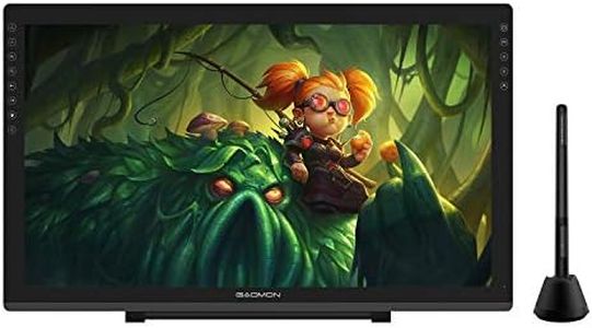 GAOMON PD2200 Grafiktablett mit Display 22 Zoll 92% NTSC Full HD Monitor und mit Standfuß, batterielosem Stift mit Neigungserkennung, kompatibel mit Windows & Mac