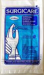 Surgicare Disposable surgical rubber gloves (pack of 10 pairs) (white, 6.5)