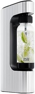 Twenty39 qarbo LUXE Premium Sparkling Water Maker Machine - Soda Beverage Carbonator for Home, Seltzer & Carbonated Beverage Dispenser, Water Carbonation Fizz Maker (Amalfi Silver)