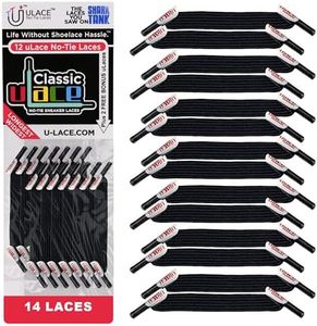 uLace Classic No Tie Shoelaces - Dark Navy Elastic Shoe Laces for Sneakers | Stretchy, Elastic Laces for Slip-On Convenience and Comfort | Easy Installation, No Tie Laces for Teens and Adults