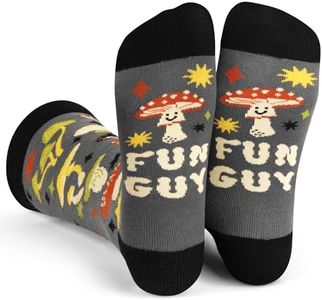 Lavley Fun Guy Mushroom Socks for Men and Women - Gift for Mushroom Lovers - unisex one size fits most