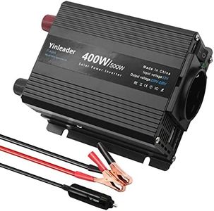 Convertisseur 400W 12V 220V Convertisseur de Tension Double USB Power Inverter DC 12V AC 230V, Onduleur Transformateur avec Allume Cigare Prise Electrique
