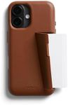 Bellroy Phone Case – 3 Card for iPhone 16 (Leather iPhone case, Phone Wallet) - Sienna