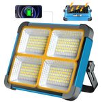 100W ErayLife Rechargeable LED Work Light, 10000LM Portable Work Solar Light, Magnetic Worklight with 5 Modes, Waterproof Floodlight with Stand for Car Repairing, Garage Workshop Job Site Lighting