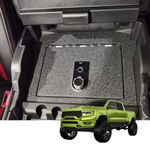 Center Console Gun Safe Vault - TuoJue Console Safe Lock Box Hidden Storage Compatible with Dodge Ram TRX 2021-2024, RAM GT 2022-2024, Console Organizer Locking Vault with Superior Fingerprint Lock