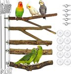 HUIRUMM Bird Perch Stand,5 PCS Wood