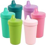 Re-Play Spill-Proof Sippy Cups for Toddlers - Kids Reusable 10 Oz Set of 6, Dishwasher & Microwave Safe, Made in USA, Fairytale