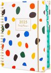 2025 Planner, 2025 Weekly and Monthly Calendar Planner January to December A4 (8.3" x 11") Academic Planner 12 Month Work Planner with Tabs and Inner Pocket for Home School Office, Colorful Dots