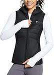 BALEAF Women's Quilted Vest Lightweight Warm with Zip Pockets, Black, Small