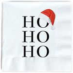 Santa Napkins Funny Christmas Napkins Paper Cute Fun Holiday Party Napkin 40 Pack, Disposable 6.5 Inches Dinner Parties, Cocktail, Luncheon, Lunch Buffet, Appetizer, Dessert