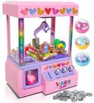 Bundaloo Squishy Claw Machine Arcade Game Candy Grabber Prize Dispenser with 3 Squishy Toys and Reusable Capsules
