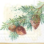 IHR DECORATIVE BRANCHES Christmas Pine Branches paper table lunch napkins 33 cm square 3 ply 20 in a pack