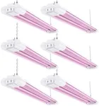 Sunco 6 Pack 2ft Grow Light LED, 20W, Full Spectrum, for Seed Starting, Seedling, Indoor Plants, Plug in Suspended Fixture, Link Up to 8, Inline Switch, ETL.