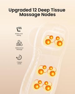 RENPHO Shiatsu Back Massager – Deep Tissue Kneading Heat Therapy