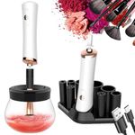 Makeup Brush Cleaner Dryer, 10 Seconds Cleaning Brush Dry Machine with USB Charging, Super-Fast Automatic Cosmetic Brush Spinner Cleaning Tool for Makeup Residue