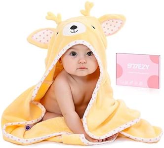 TBEZY Baby Hooded Towel with Unique Animal Design Ultra Soft Thick Cotton Bath Towel for Newborn (Fawn)