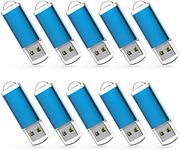 KEXIN 20 Pack 16GB USB Sticks USB Flash Drives 16 GB Keys Drives Memory Sticks Thumb Drives Bulk Flash Drives Pen Drives Zip Drives USB 2.0, Blue