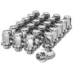 Rying 24PCS 12x1.5 Lug Nuts, M12x1.5 OEM Factory Mag Washer Style Chrome Lug Nuts 1.87" Tall 13/16'' (21mm) Hex for Tacoma 4 Runner FJ Cruiser SR5 Pre-Runner TRD Off-Road Limited