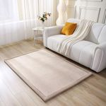 Hakuna Matte Premium Large Coral Velvet Baby Play Mat 170x120x2.5cm Beige