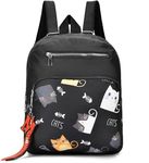 Canvas Backpack For Women Cat Design