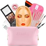 ZTBBRA Kids Makeup Practice Face – 5D Silicone Training Head with Full Kit, Reusable Makeup Practice Kit for Beginners, Children & Enthusiasts, Supports False Lashes & Wigs
