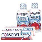 Corsodyl Gum Care Toothpaste and Mouthwash Multipack, Bundle (2 x Corsodyl Complete Protection Extra Fresh Mouthwash 500 ml, 2 x Complete Protection Extra Fresh Toothpaste 75 ml)