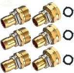 Twinkle Star Garden Hose Repair Connector with Clamps, Male and Female Garden Hose Repair Kit, Fit for 3/4" or 5/8" Garden Hose Fitting, 3 Set