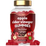 Apple Cider Vinegar Gummies | 60 Count | with The Mother and Ginger | Natural Apple Flavour | Suitable for Vegans and Vegetarians | by Horbaach