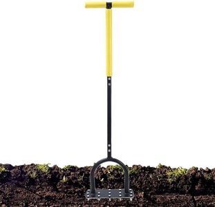 Garden Fan, Scarifier with Ventilation Tips and Ergonomic T-Handle, Ergonomic Scarifier & Cultivator for Floor Care, Landscaping and Agriculture