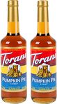 Torani Pumpkin Pie Flavour Syrup, 750ml bottle, 2 Pack brown