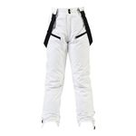 Women Snow Bibs Ski Pants Waterproof Snowproof Insulated Trousers Snowboard Pants Adjustable Waist Ski Outfit For Winter Sports Outdoor Windproof Warm Softshell Hiking Ski Snow Pants White