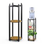 Water Dispenser Floor Stand, STLOVe 34" Glass Beverage Dispenser Stand, 3 Tier Corner Display Rack, Corner Shelf, As Plant Stand, hold Kettles, Coffee Maker, Water Purifier for Kitchen, Living Room