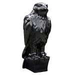 Abonda Table Eagle Statue, Resin Living Room Eagle Decorative Sculptures with Stable Base, Black Simulation Eagle Figurine Table Centerpieces for Home,