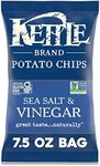 Kettle Brand Sea Salt and Vinegar Kettle Potato Chips, Gluten-Free, Non-GMO, 7.5 oz Bag