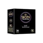 SKYN Elite Condoms Pack of 36 / Skynfeel Latex Free Condoms for Men, Regular Size Condoms, Ultra-Thin & Soft Condoms, Smooth Straight Shape, 53mm Wide