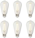 Westinghouse 4518320 6.5 Watt (60 Watt Equivalent) ST20 Dimmable Clear Filament LED Light Bulb, Medium Base, 6-Pack