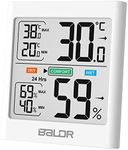 Temperature and Humidity Smart Sensor. Easy to Read, Real Time Monitoring Wireless Indoor Thermometer Hygrometer Monitor Gauge. Large Backlit LCD Display for Baby Room, Home, Greenhouse, Wine Cellar