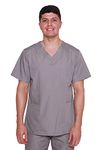 Mirabella Health & Beauty Unisex Lister Hospital Scrub Top Hospital Grey S