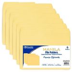 BAZIC Manila File Folder 1/3 Cut Letter Size, Left Right Center Tabs Positions, for Organizing Filing Document Storage, Total 288-Count